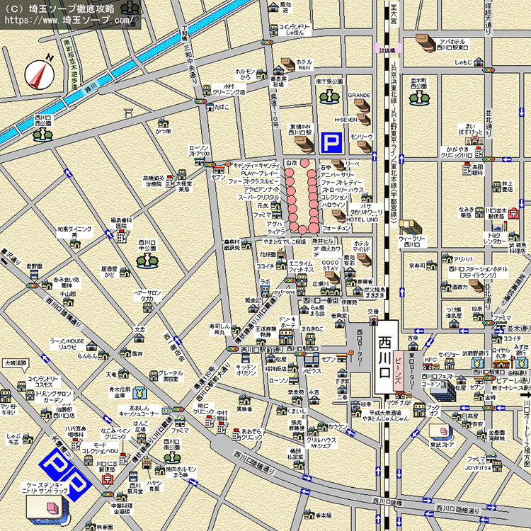 西川口ソープMAP